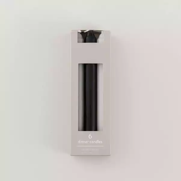 Dunelm Pack Of 6 Dinner Candles Monochrome 2 Dunelm Pack Of 6 Dinner Candles Monochrome - Image 2