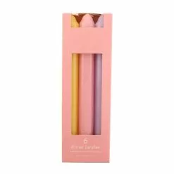 Dunelm Pack Of 6 Dinner Candles Pastels -Ornaments Sales Store 30791647 alt02