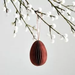 Dunelm Pink Paper Honeycomb Easter Egg Hanging Decoration