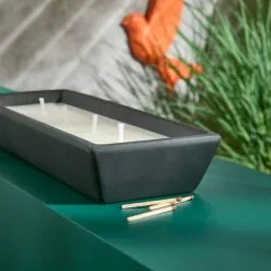 Dunelm Rectangular Crackle Wick Candle -Ornaments Sales Store 30794711 alt02