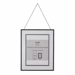 Dunelm Black Hanging Chain Photo Frame 20x16 -Ornaments Sales Store 30795077 alt02