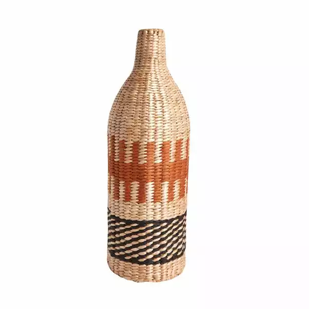 Dunelm Ochre Woven Bottle Vase 3 Dunelm Ochre Woven Bottle Vase - Image 3
