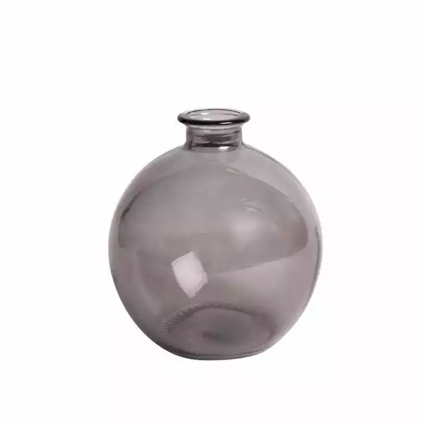 Dunelm Recycled Glass Vase Smoked 18cm 3 Dunelm Recycled Glass Vase Smoked 18cm - Image 3