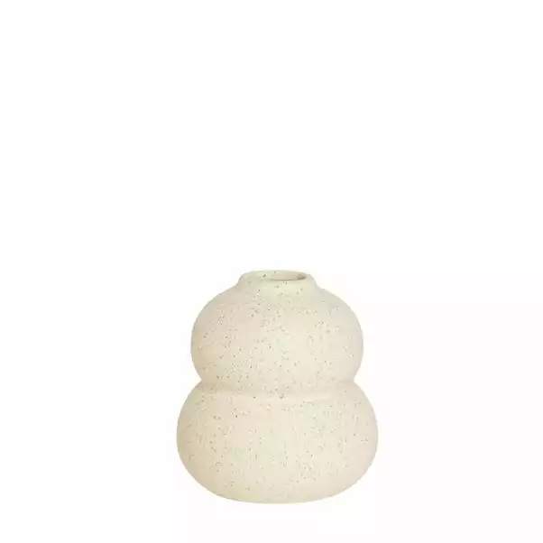 Dunelm Speckled Bud Vase 11cm White Sand 3 Dunelm Speckled Bud Vase 11cm White Sand - Image 3