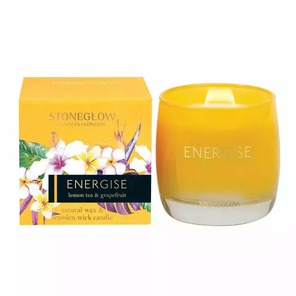 Stoneglow Lemon Tea & Grapefruit Energise Scented Candle 1 Stoneglow Lemon Tea & Grapefruit Energise Scented Candle