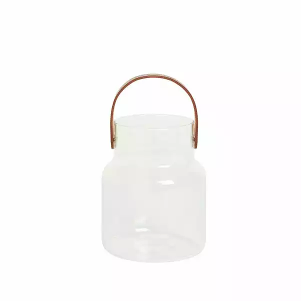 Dunelm Faux Leather Handled Lantern 16.5cm 3 Dunelm Faux Leather Handled Lantern 16.5cm - Image 3