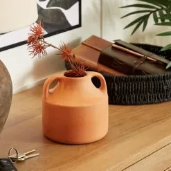 Dunelm Ceramic Vase Terracotta 12cm