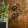 Dunelm Indoor Outdoor Listera Cogs Wall Art 100cm