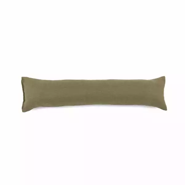 Dunelm Barkweave Draught Khaki Excluder 2 Dunelm Barkweave Draught Khaki Excluder - Image 2