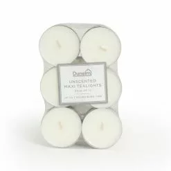 Dunelm Essentials Pack Of 12 Unscented Maxi Tealights