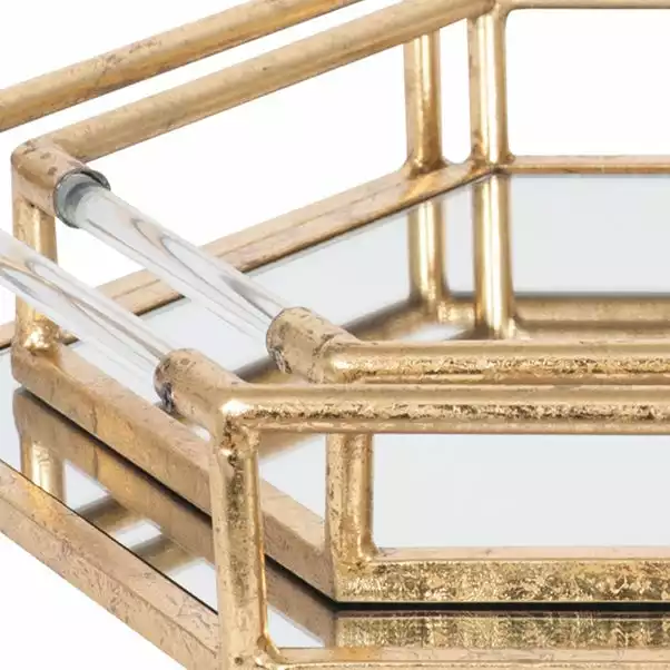 Pacific Lifestyle Set Of 2 Metal & Mirrored Gold Trays 4 Pacific Lifestyle Set Of 2 Metal & Mirrored Gold Trays - Image 4