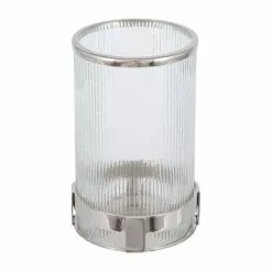 Pacific Lifestyle Metal And Clear Textured Tall Hurricane Vase -Ornaments Sales Store 30803437 alt02