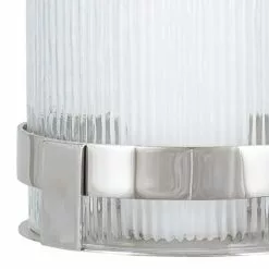 Pacific Lifestyle Metal And Clear Textured Tall Hurricane Vase -Ornaments Sales Store 30803437 alt03