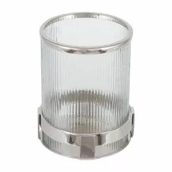 Pacific Lifestyle Metal And Clear Textured Small Hurricane Vase 6 Pacific Lifestyle Metal And Clear Textured Small Hurricane Vase -Ornaments Sales Store 30803438 alt02