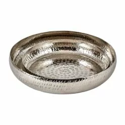 Pacific Lifestyle Set Of 2 Silver Hammered Metal Bowls 7 Pacific Lifestyle Set Of 2 Silver Hammered Metal Bowls -Ornaments Sales Store 30803445 alt02