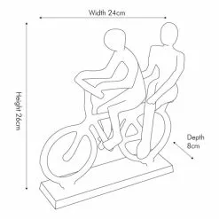 Pacific Lifestyle Double Cyclist Silver Ornament -Ornaments Sales Store 30803446 alt04