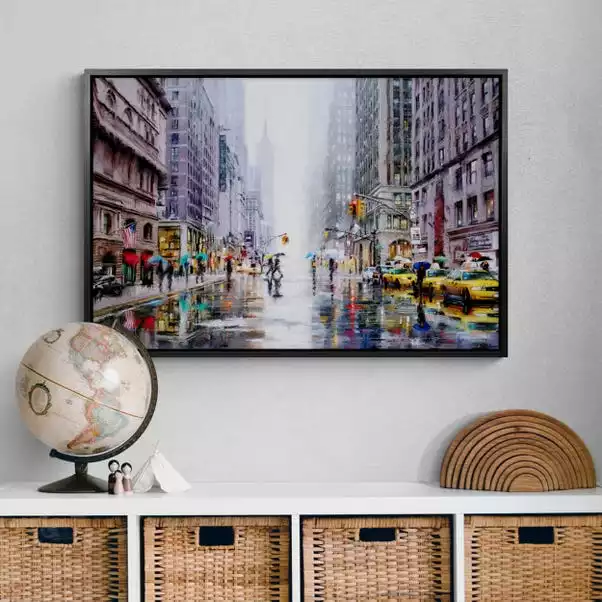 Dunelm Rainfall On 5th Avenue Framed Print 1 Dunelm Rainfall On 5th Avenue Framed Print