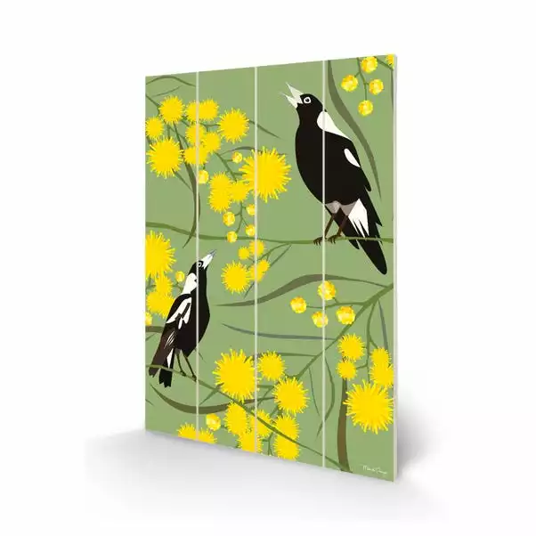 The Art Group Magpies Wooden Wall Art 2 The Art Group Magpies Wooden Wall Art - Image 2