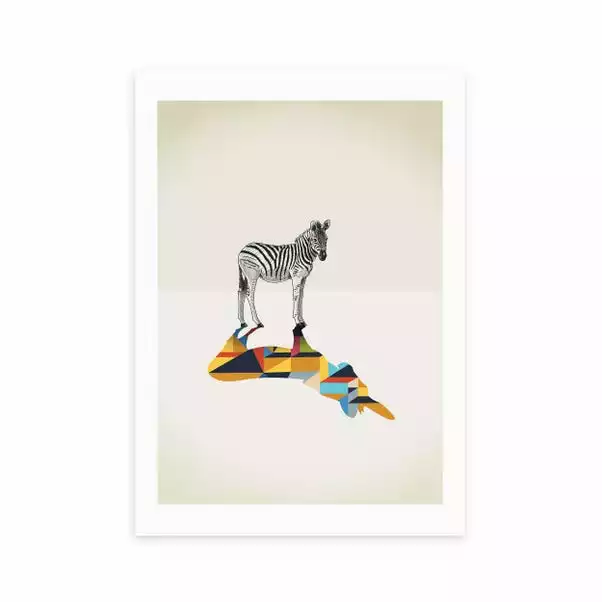 East End Prints Zebra Walking Shaddows Print 1 East End Prints Zebra Walking Shaddows Print