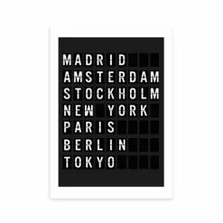 East End Prints Arrivals Board Print