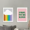 Set Of 2 East End Prints Rainbow & Kind Prints