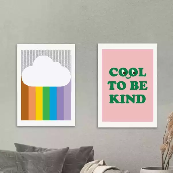 Set Of 2 East End Prints Rainbow & Kind Prints 1 Set Of 2 East End Prints Rainbow & Kind Prints